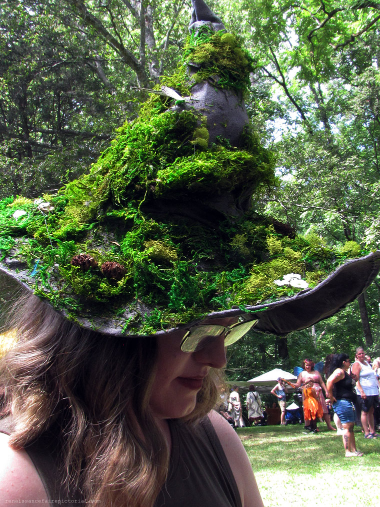 hat with moss