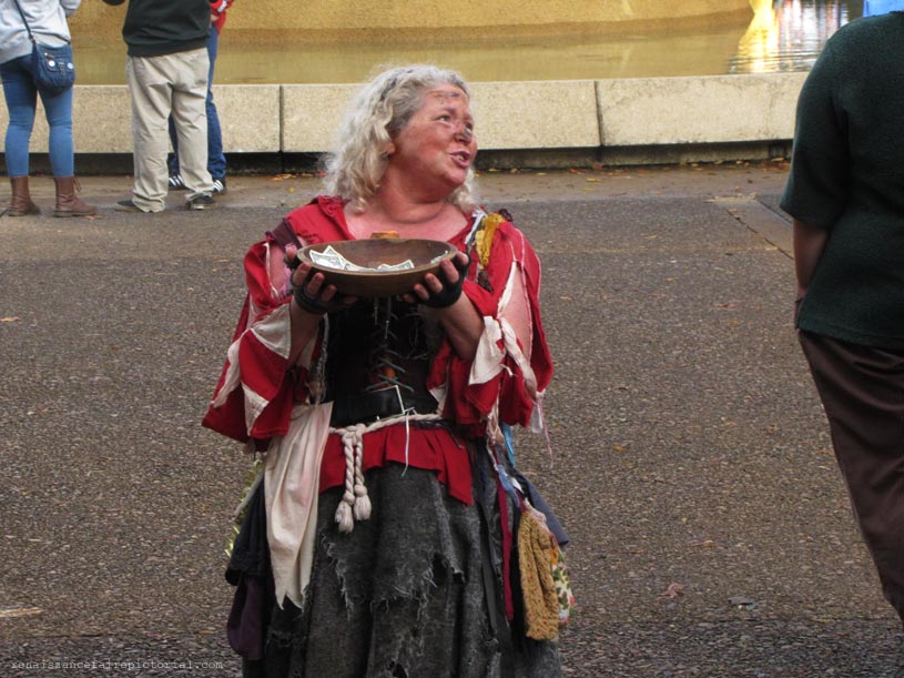 actress playing a street beggar.