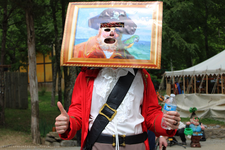 man dress as petty pirate from spngebob