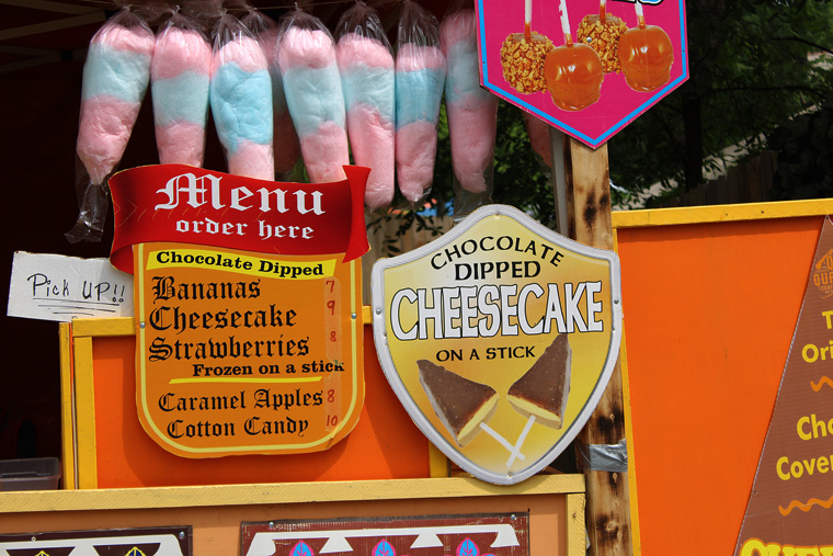 Menu listing icream and shakes.